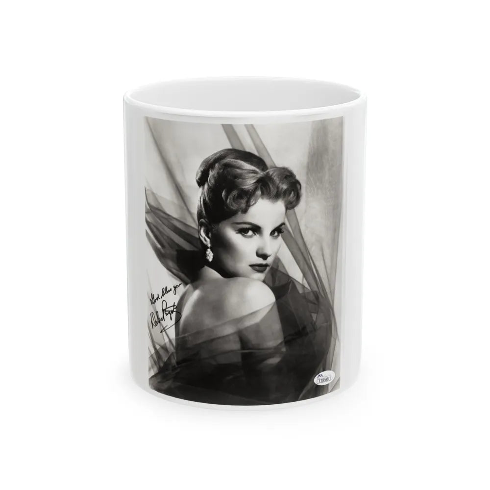 Debra Paget #04 - 8x10 B&W Glamour Portrait Upper Body Bare Shoulders Photo signed 2 (Vintage Female Icon) White Coffee Mug-11oz-Go Mug Yourself