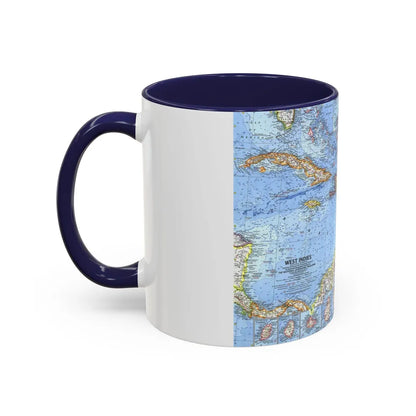 West Indies (1962) (Map) Accent Coffee Mug-Go Mug Yourself