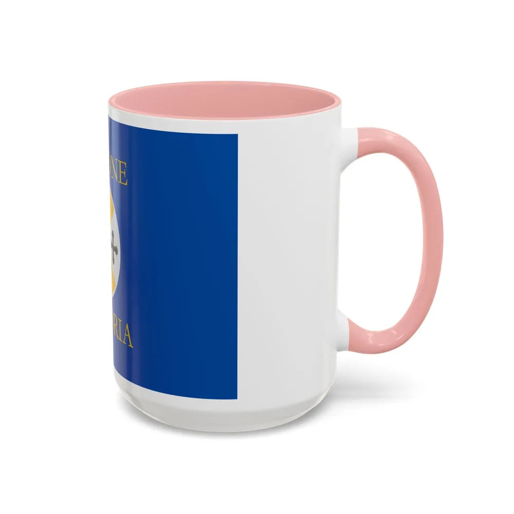 Flag of Calabria Italy - Accent Coffee Mug-Go Mug Yourself