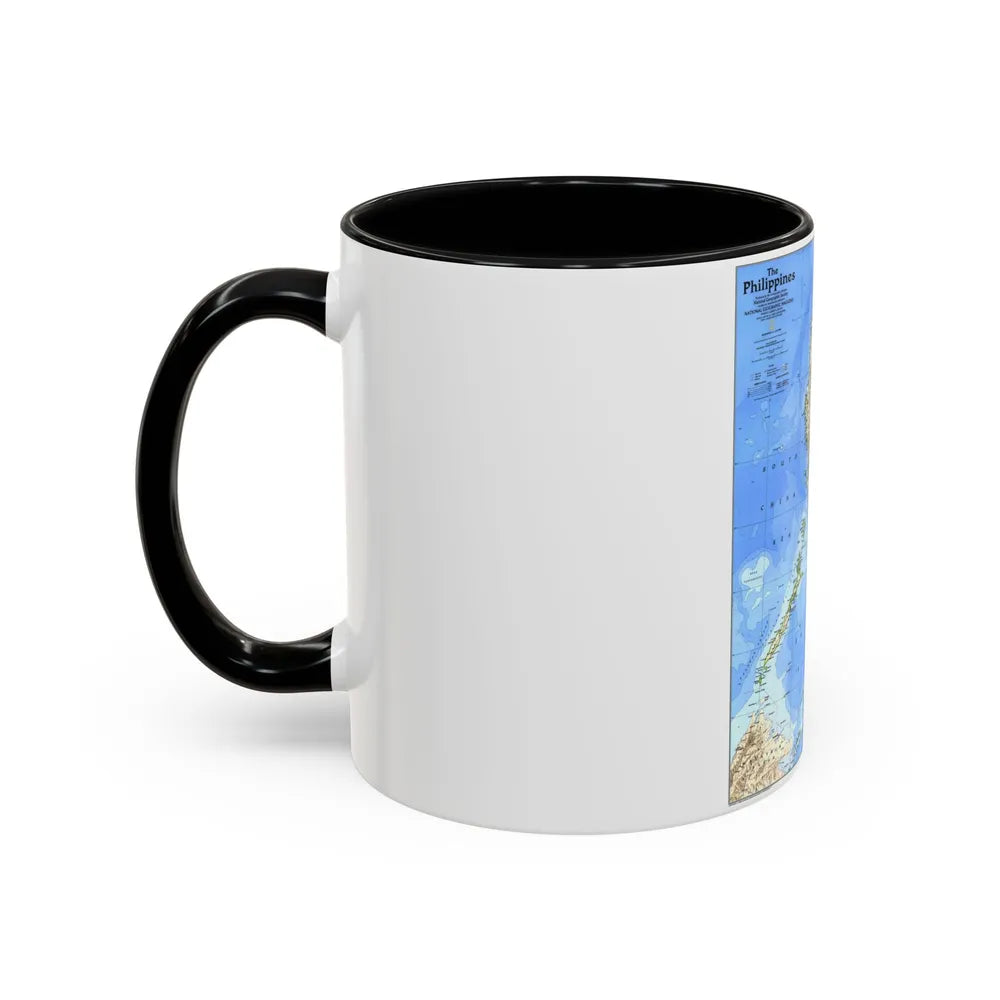 Philippines, The (1986) (Map) Accent Coffee Mug-Go Mug Yourself