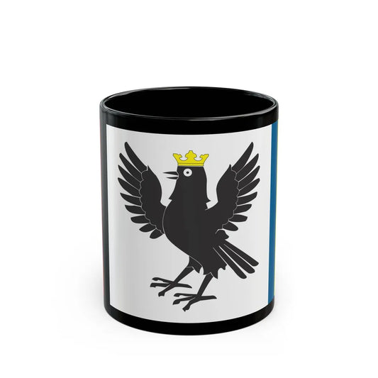 Flag of Ivano Frankivsk Oblast Ukraine - Black Coffee Mug-11oz-Go Mug Yourself