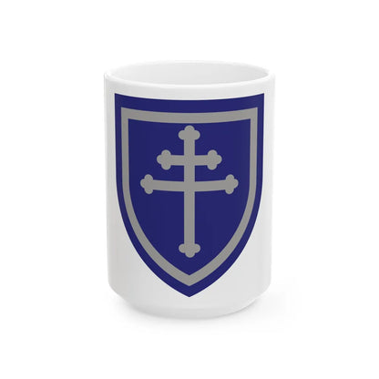 79th Infantry Division SSI (U.S. Army) White Coffee Mug-15oz-Go Mug Yourself