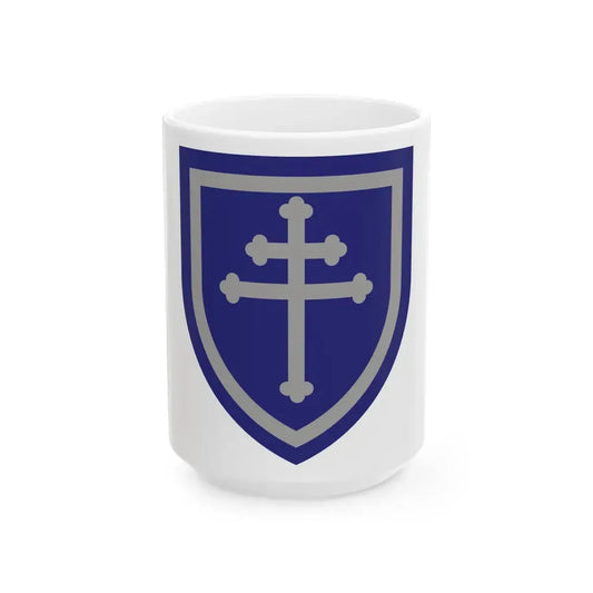 79th Infantry Division SSI (U.S. Army) White Coffee Mug 15oz - Go Mug Yourself