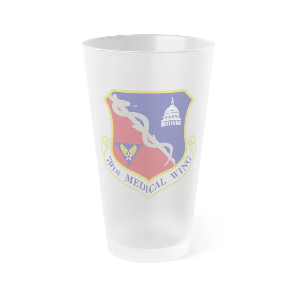 79th Medical Wing (U.S. Air Force) Frosted Pint Glass 16oz-16oz-Frosted-Go Mug Yourself