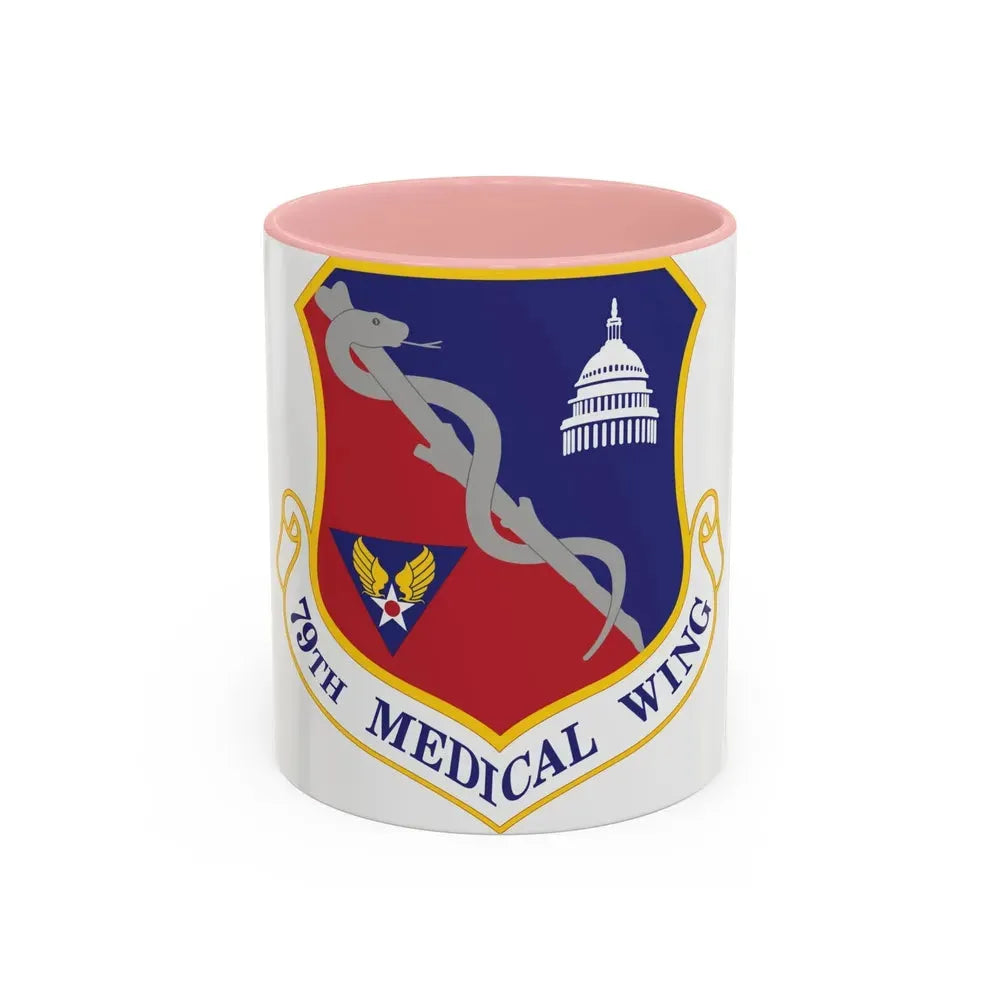 79th Medical Wing (U.S. Air Force) Accent Coffee Mug 11oz Pink - Go Mug Yourself