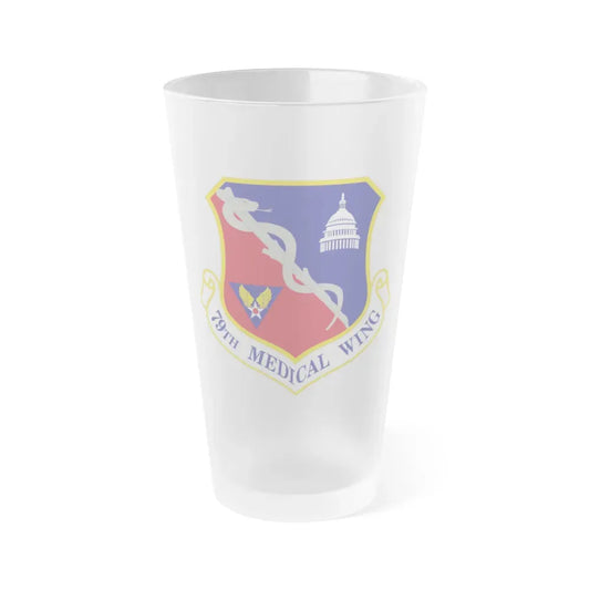 79th Medical Wing (U.S. Air Force) Frosted Pint Glass 16oz 16oz Frosted - Go Mug Yourself