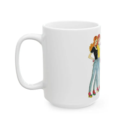 Fashion illustration, Destiny magazine, 1973 - White Coffee Mug-Go Mug Yourself