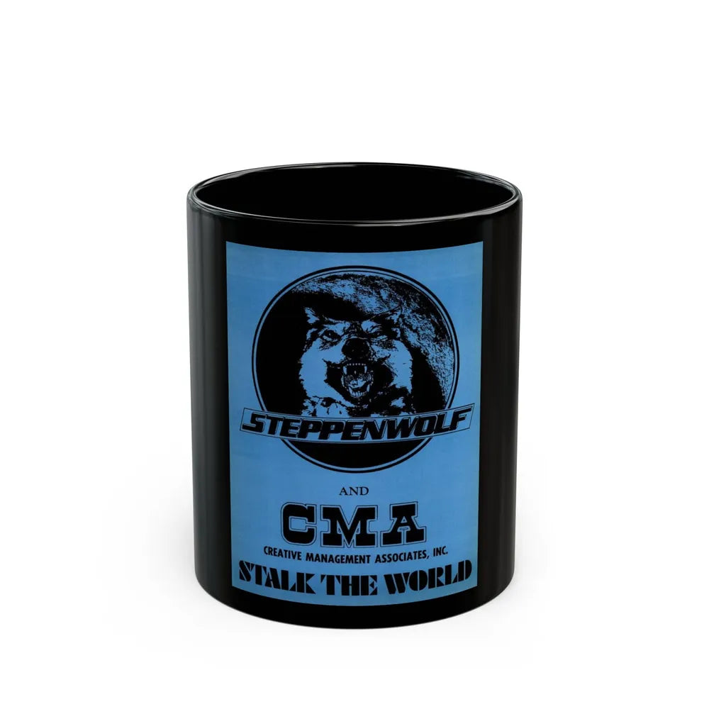 Steppenwolf 1974 (Music Poster) Black Coffee Mug-11oz-Go Mug Yourself