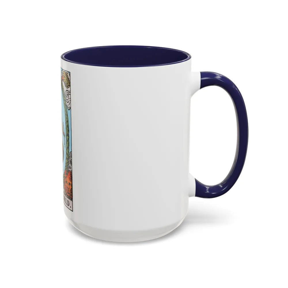 The World (Tarot Card) Accent Coffee Mug-Go Mug Yourself