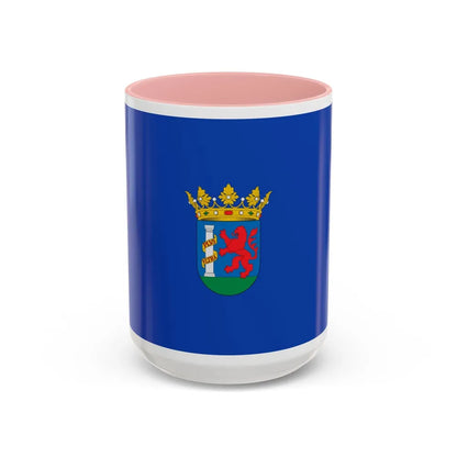 Flag of Badajoz Spain - Accent Coffee Mug-15oz-Pink-Go Mug Yourself