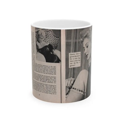 Kim Novak #159 - Scanned Mag. 66 Photos (Vintage Female Icon) White Coffee Mug-11oz-Go Mug Yourself