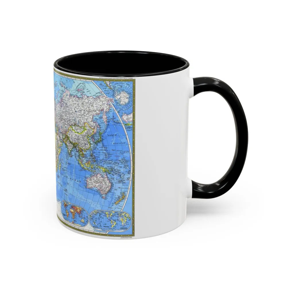 World Map (1981) (Map) Accent Coffee Mug-Go Mug Yourself