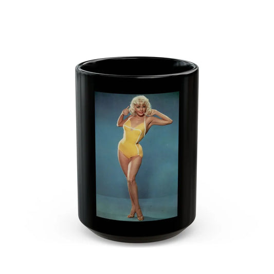 Jayne Mansfield #211 (Vintage Female Icon) Black Coffee Mug-15oz-Go Mug Yourself