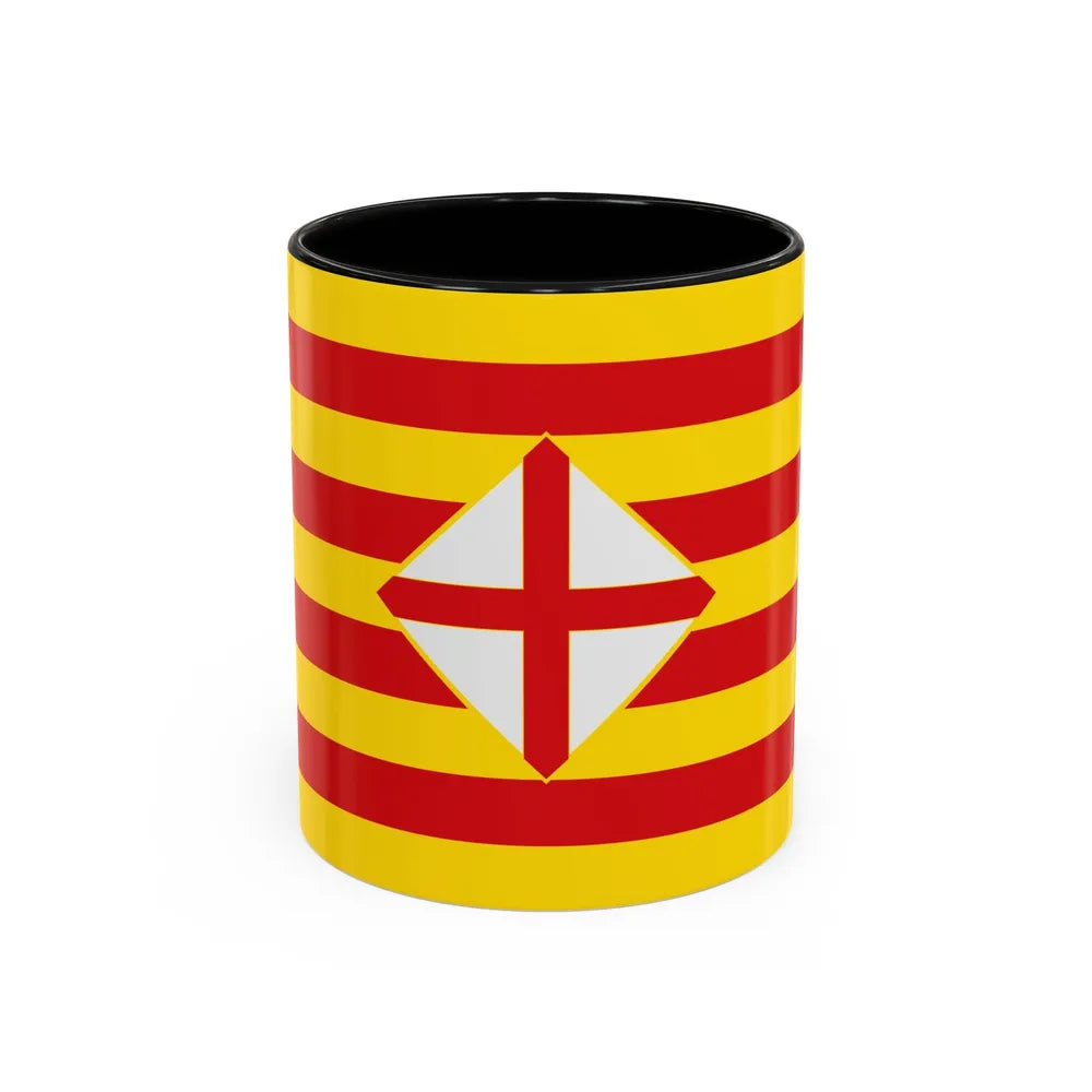 Flag of Barcelona - Accent Coffee Mug-11oz-Black-Go Mug Yourself