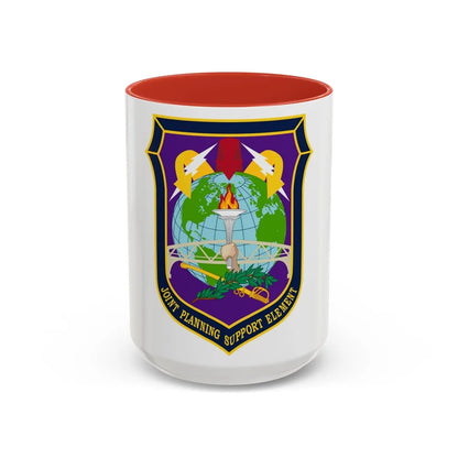 Joint Planning Support (U.S. Army) Accent Coffee Mug-15oz-Red-Go Mug Yourself