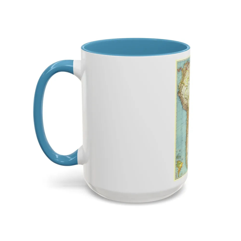 South America (1942) (Map) Accent Coffee Mug-Go Mug Yourself