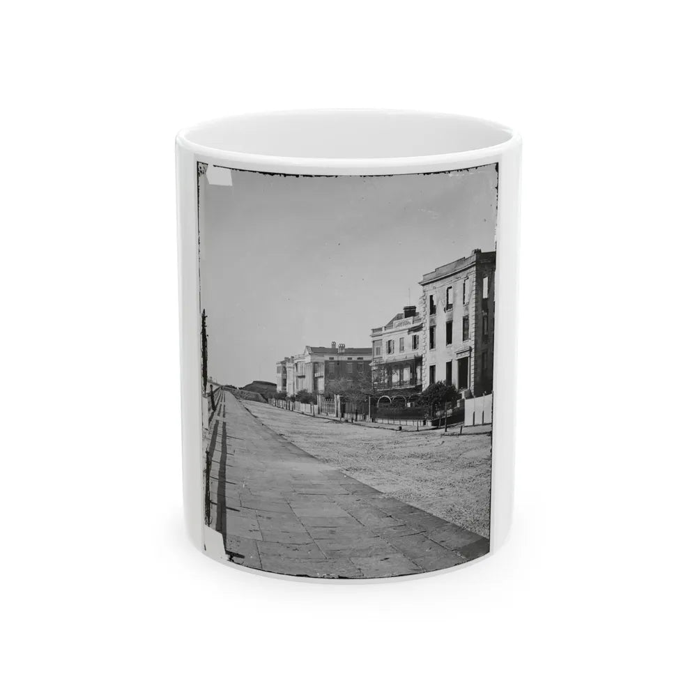 Charleston, S.C. Houses On The Battery; The Nearest Is Burned Out (U.S. Civil War) White Coffee Mug-11oz-Go Mug Yourself