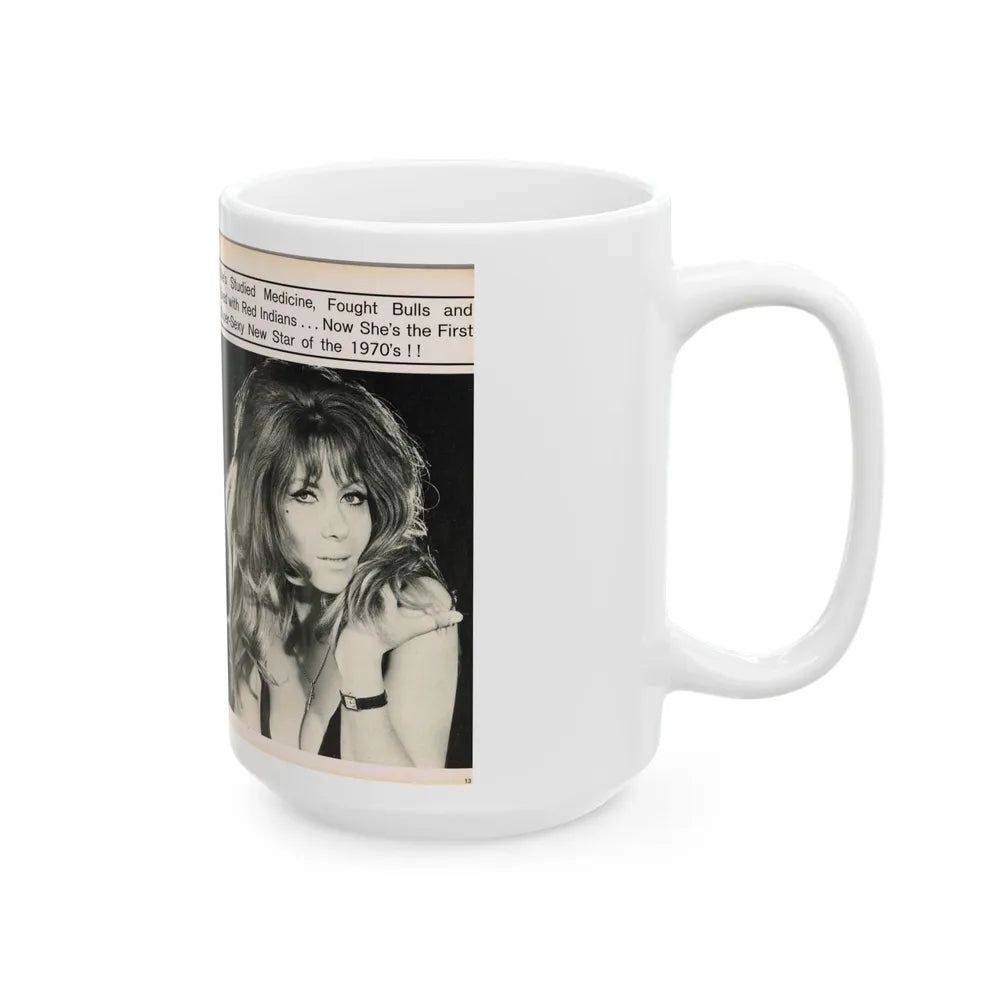 Ingrid Pitt #101 - Mag. Pages (Vintage Female Icon) White Coffee Mug-Go Mug Yourself