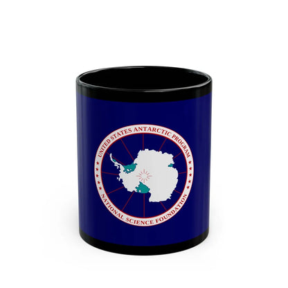 Flag of National Science Foundation Antarctic Program 2 - Black Coffee Mug-11oz-Go Mug Yourself