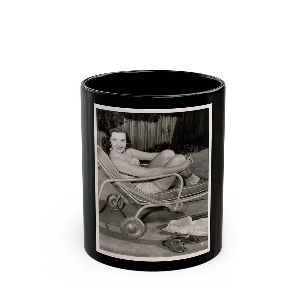 Jane Russell #132 (Vintage Female Icon) Black Coffee Mug-11oz-Go Mug Yourself