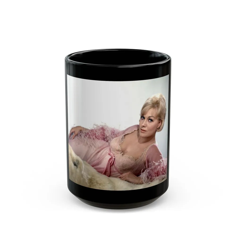 Kim Novak #357 (Vintage Female Icon) Black Coffee Mug-15oz-Go Mug Yourself