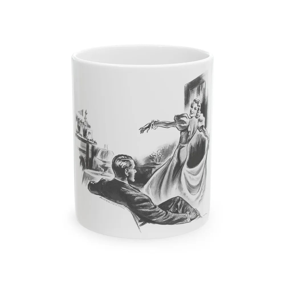 Cupid Goes Dancing by Hettie Vincent Nutbrown, Film Pictorial magazine, 1938 - White Coffee Mug-11oz-Go Mug Yourself