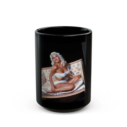 Jayne Mansfield #100 (Vintage Female Icon) Black Coffee Mug-15oz-Go Mug Yourself