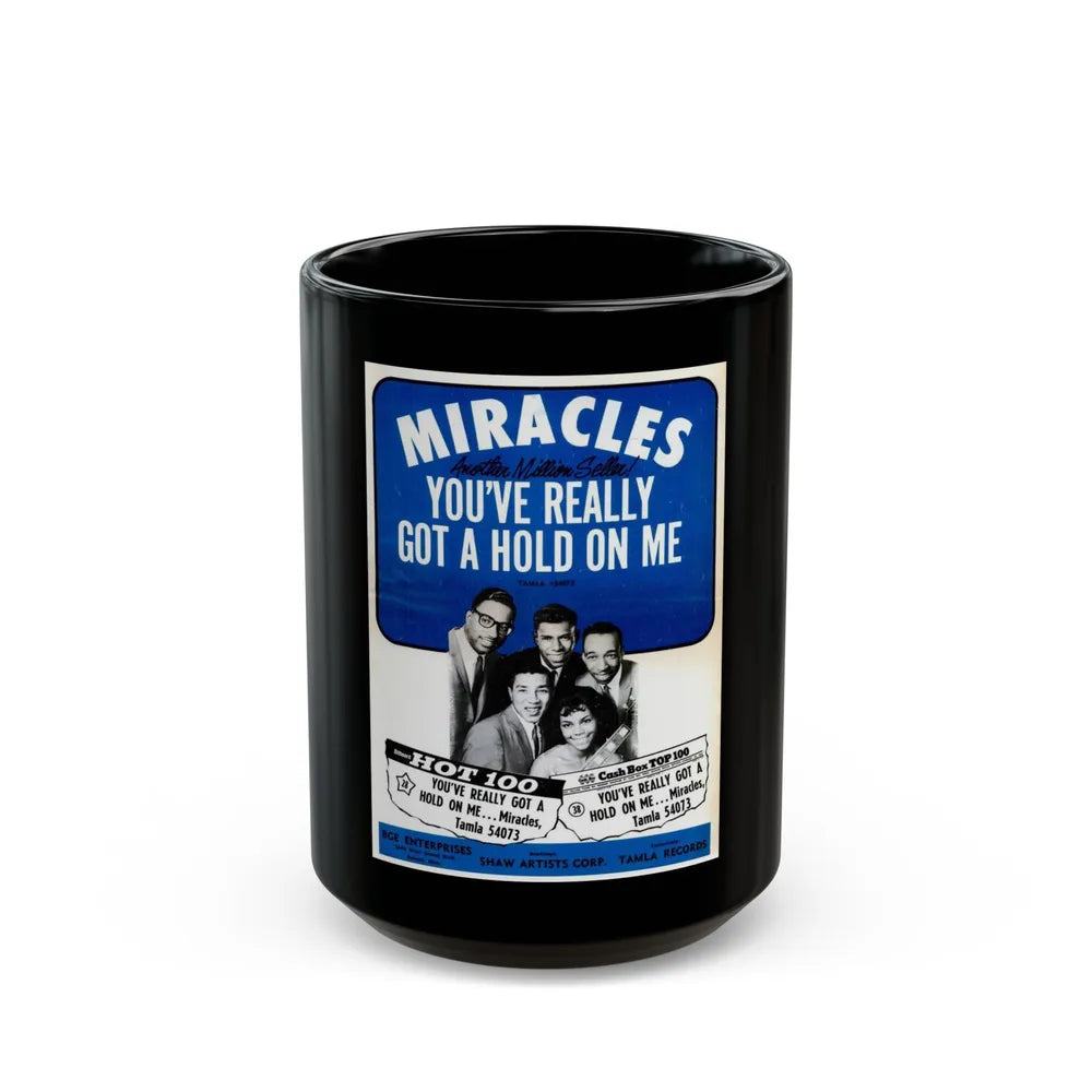 Miracles 1963 (Music Poster) Black Coffee Mug-15oz-Go Mug Yourself