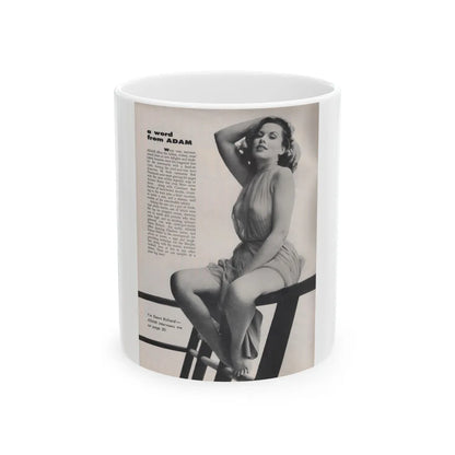 Dawn Richard #44 - Adam Mag. '58 - Inside Cover (Vintage Female Icon) White Coffee Mug-11oz-Go Mug Yourself