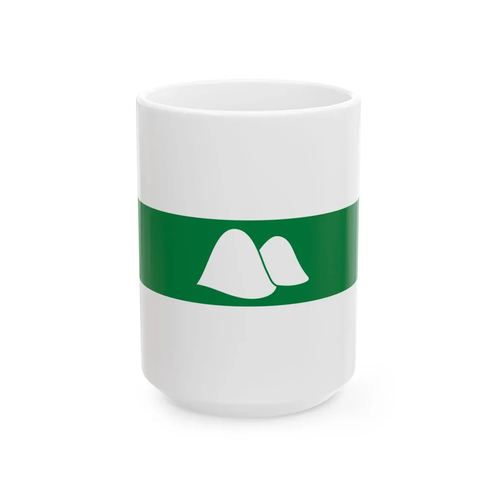 Flag of Kurgan Oblast Russia - White Coffee Mug-15oz-Go Mug Yourself