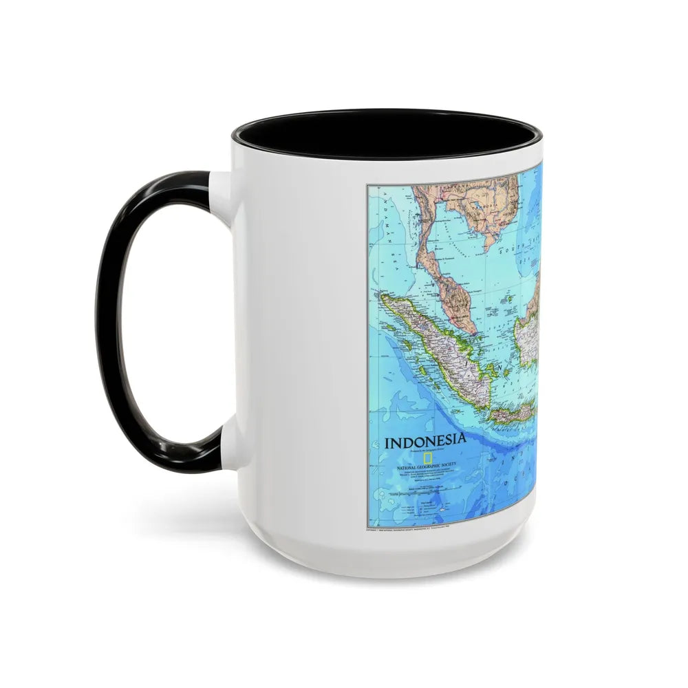 Indonesia 1 (1996) (Map) Accent Coffee Mug-Go Mug Yourself