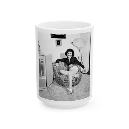 Debra Paget #474 (Vintage Female Icon) White Coffee Mug-15oz-Go Mug Yourself