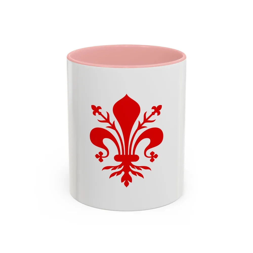 Flag of Florence Italy - Accent Coffee Mug-11oz-Pink-Go Mug Yourself