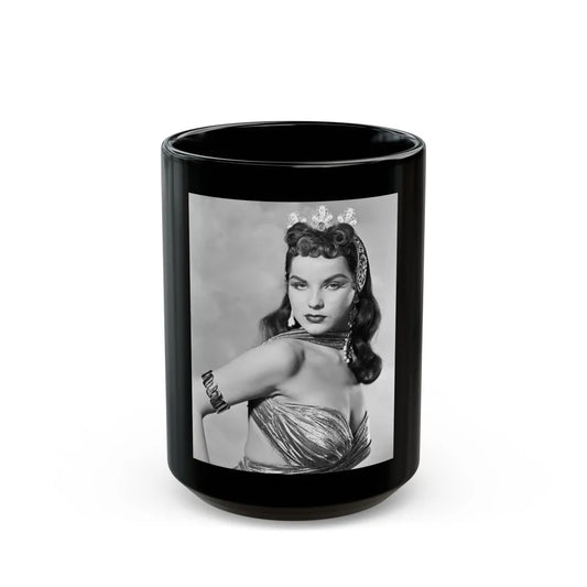 Debra Paget #54 1 (Vintage Female Icon) Black Coffee Mug-15oz-Go Mug Yourself