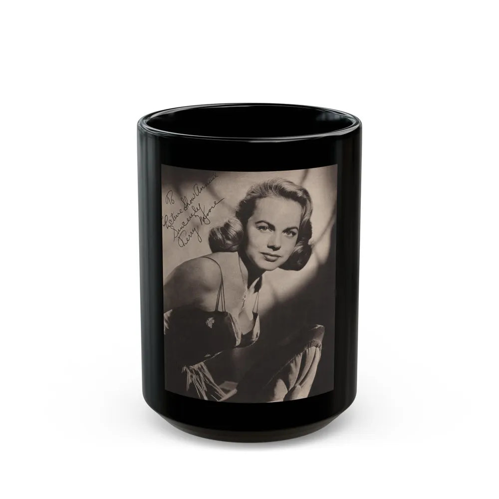 Terry Moore #540 - 8x10 Magazine Page Photo (Vintage Female Icon) Black Coffee Mug-15oz-Go Mug Yourself