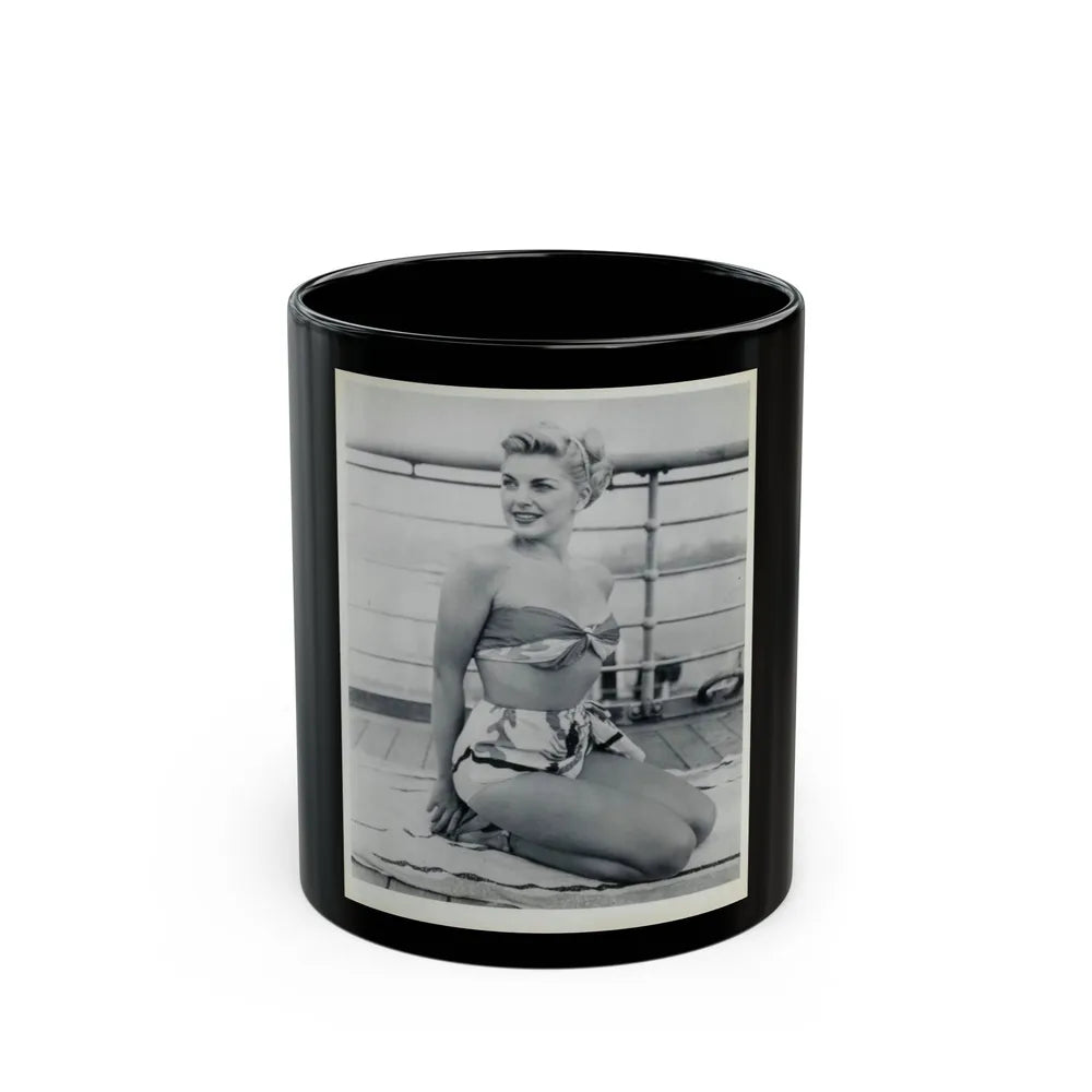 Barbara Nichols #232 (Vintage Female Icon) Black Coffee Mug-11oz-Go Mug Yourself