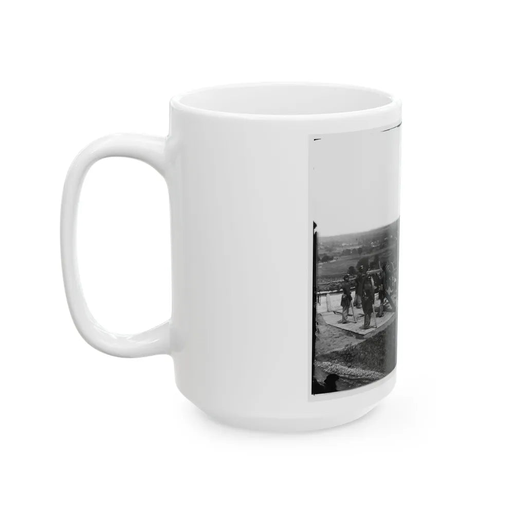 District Of Columbia. Gun Crews Of Company H, 3d Massachusetts Heavy Artillery, At Fort Lincoln (U.S. Civil War) White Coffee Mug-Go Mug Yourself