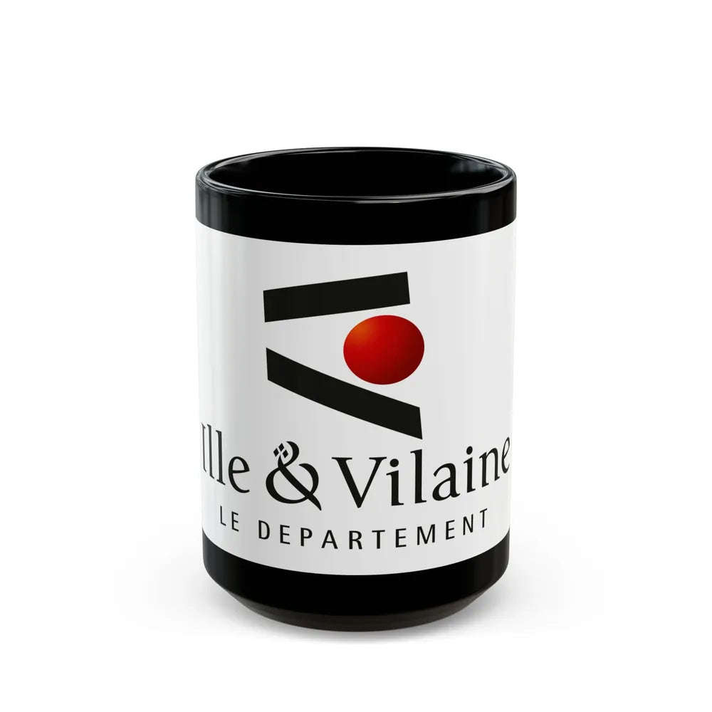 Flag of Ille et Vilaine France - Black Coffee Mug-15oz-Go Mug Yourself