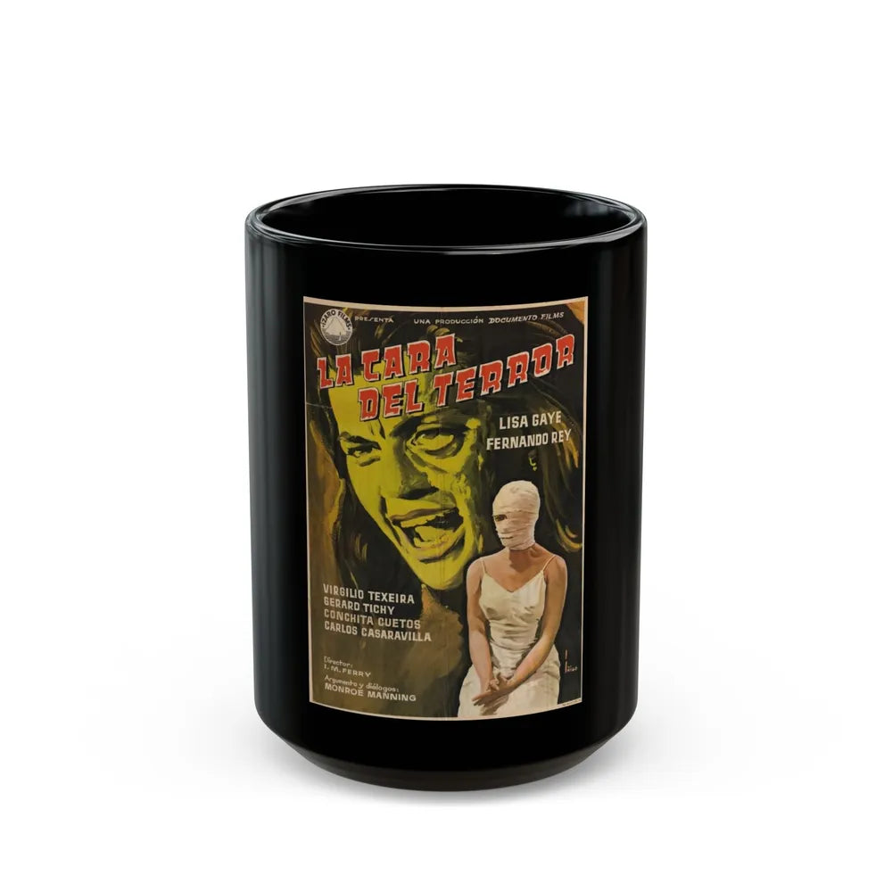 FACE OF TERROR (SPAIN) 1962 Movie Poster - Black Coffee Mug-15oz-Go Mug Yourself