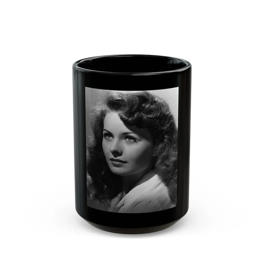 Jeanne Crain #166 (Vintage Female Icon) Black Coffee Mug-15oz-Go Mug Yourself