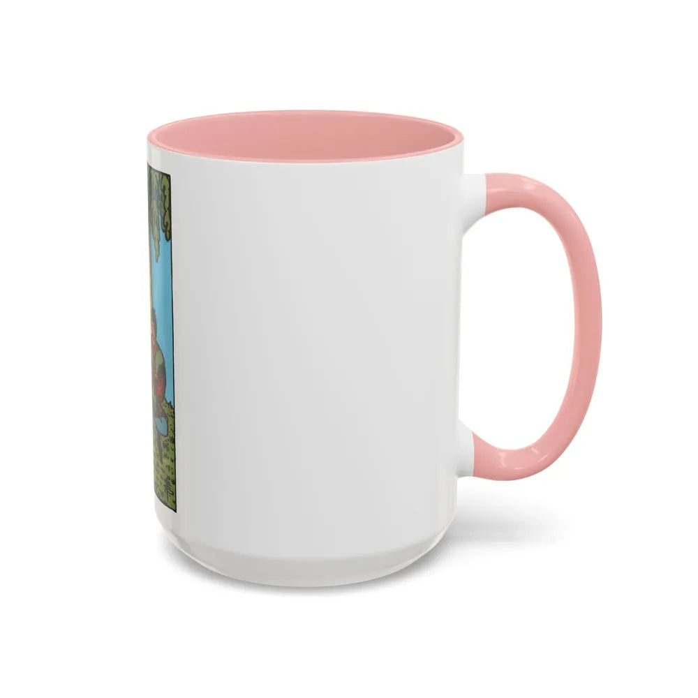 The 4 of Cups (Tarot Card) Accent Coffee Mug-Go Mug Yourself