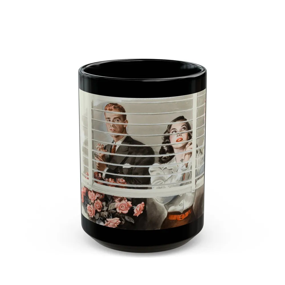 Fixing the Blinds - Black Coffee Mug-15oz-Go Mug Yourself