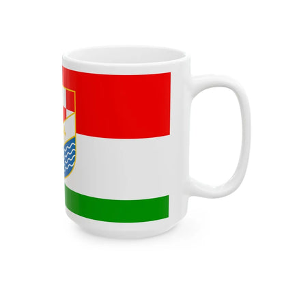 Flag of Posavina Canton Bosnia and Herzegovina - White Coffee Mug-Go Mug Yourself