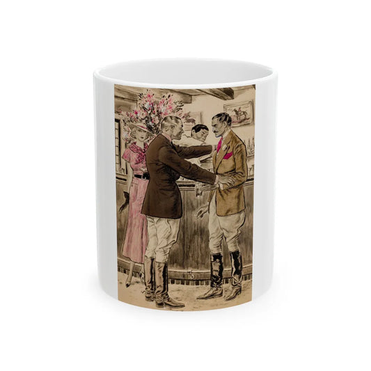 For the Love of Hell, You're Going to Play Polo in an Hour, Always Tomorrow, book illustration - White Coffee Mug-11oz-Go Mug Yourself