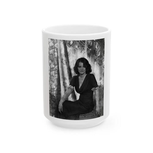 Barbara Stanwyck #184 (Vintage Female Icon) White Coffee Mug-15oz-Go Mug Yourself