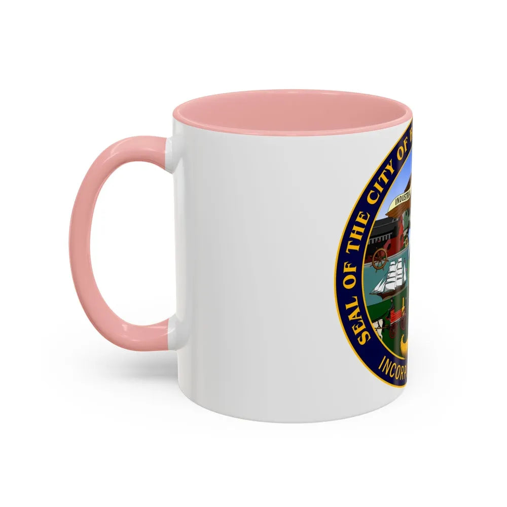 Seal of Bridgeport Connecticut - Accent Coffee Mug-Go Mug Yourself