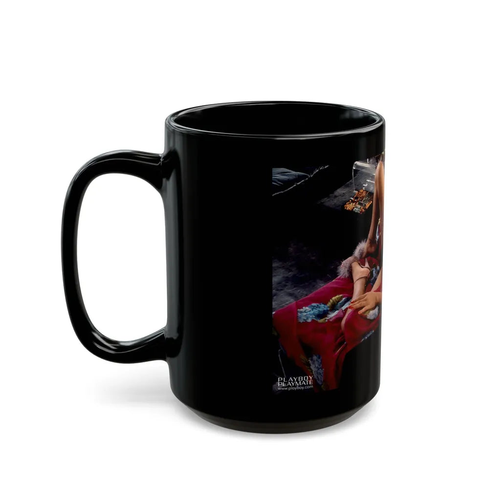 Ola Ray #107 (Vintage Female Icon) Black Coffee Mug-Go Mug Yourself