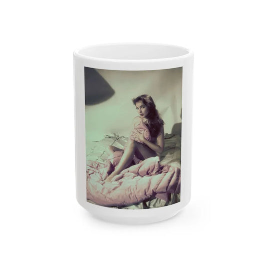 Julie Newmar #310 (Vintage Female Icon) White Coffee Mug-15oz-Go Mug Yourself