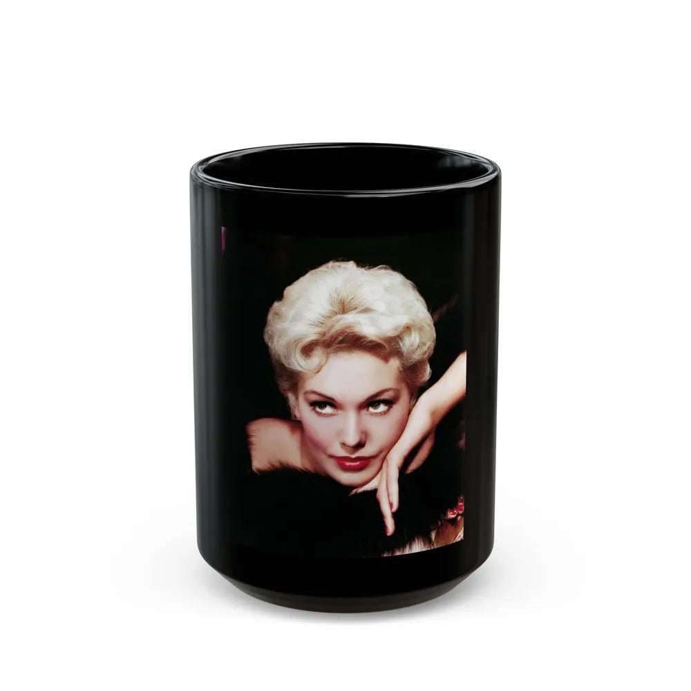 Kim Novak #372 (Vintage Female Icon) Black Coffee Mug-15oz-Go Mug Yourself