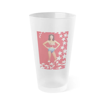 Lynda Carter #200 - Wonder Woman Photo 1 (Vintage Female Icon) Frosted Pint 16oz-16oz-Frosted-Go Mug Yourself